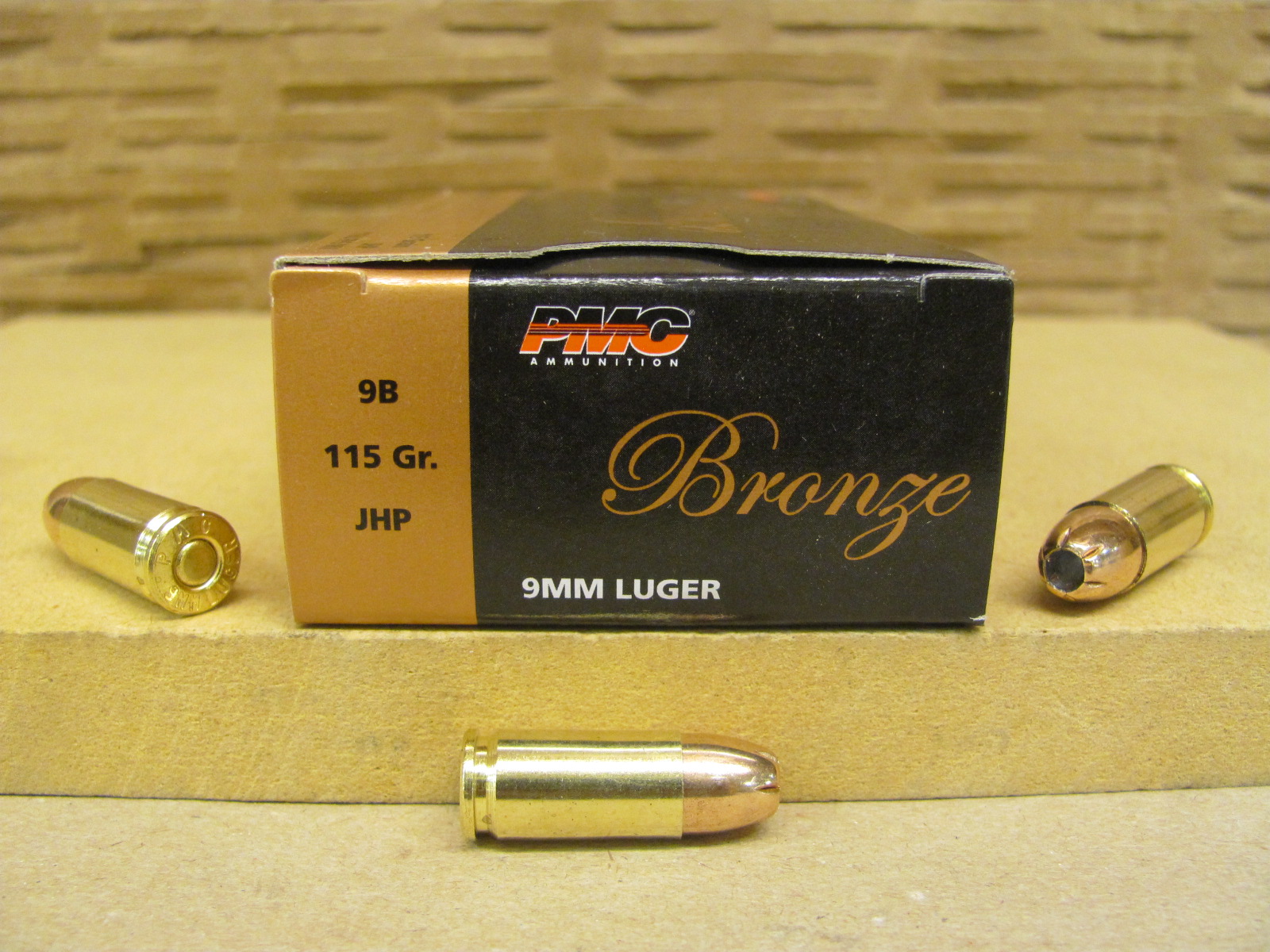 50 Round Box - 9mm Luger Jacketed Hollow Point 115 Grain PMC Ammo - 9B ...