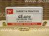 45 Auto / ACP Winchester 230 Grain FMJ Ammo - USA45AVP