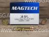 38 Special 130 Grain FMJ-Flat Ammo by Magtech - 38T