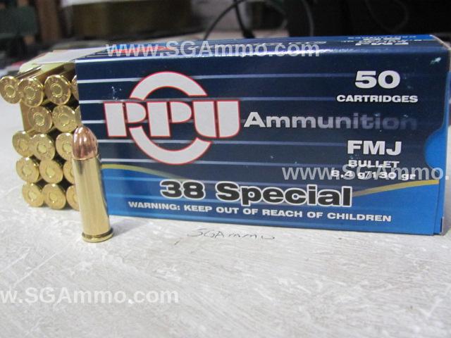 50 Round Box - 38 Special FMJ 130 Grain Prvi Partizan Ammo - PPH38SF