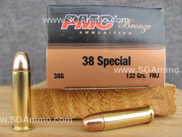 500 Round Can - 38 Special 132 Grain FMJ PMC Ammo - 38G - Packed in M19A1 Canister