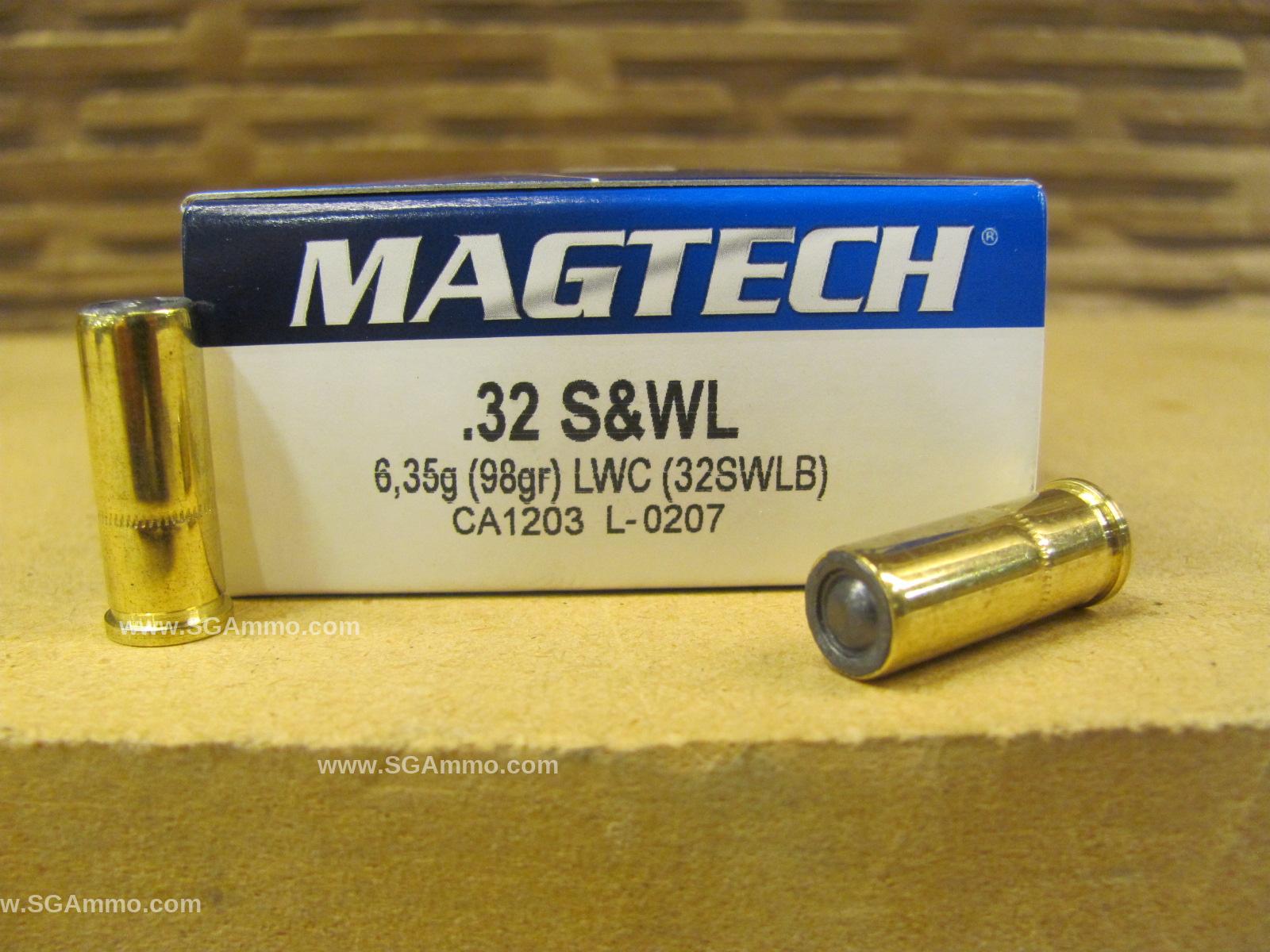 50 Round Box - 32 SW Long LWC Lead Bullet Magtech Ammo - 32SWLB