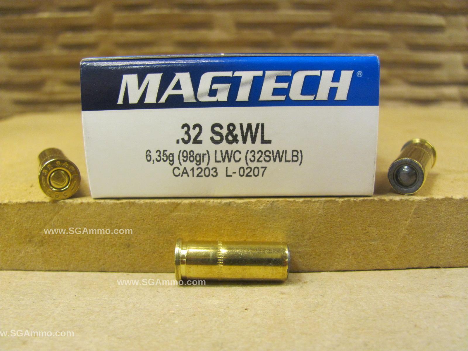 50 Round Box - 32 SW Long LWC Lead Bullet Magtech Ammo - 32SWLB