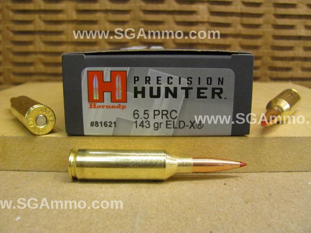 20 Round Box - 6.5 PRC 143 Grain ELD-X Hornady Precision Hunter Ammo - 81621