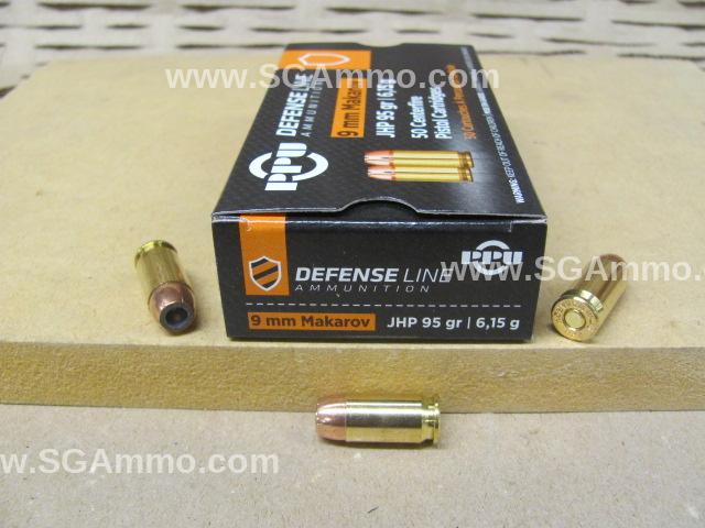 1000 Round Case - 9x18 Makarov 95 Grain Jacketed Hollow Point Ammo by Prvi Partizan - PPD9M