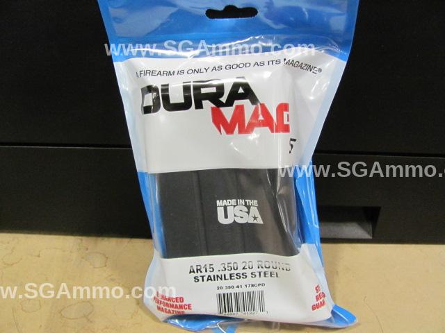 20 Round Mag - AR-15 .350 Legend C-products Defense Dura Mag Black Stainless Steel Body - Anti Tilt Follower