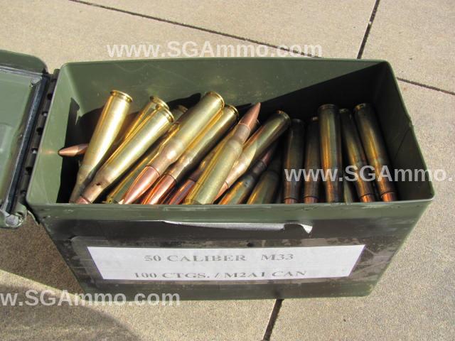 100 Round Can -  Lake City 50 BMG M33 Ball Ammo Loose in Can - LC-M33-100AC