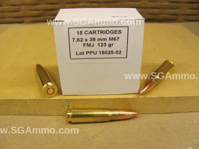 840 Round Case - 7.62x39 123 Grain FMJ Non-Corrosive Brass Case Prvi Partizan M67 Ammo - PP76239B