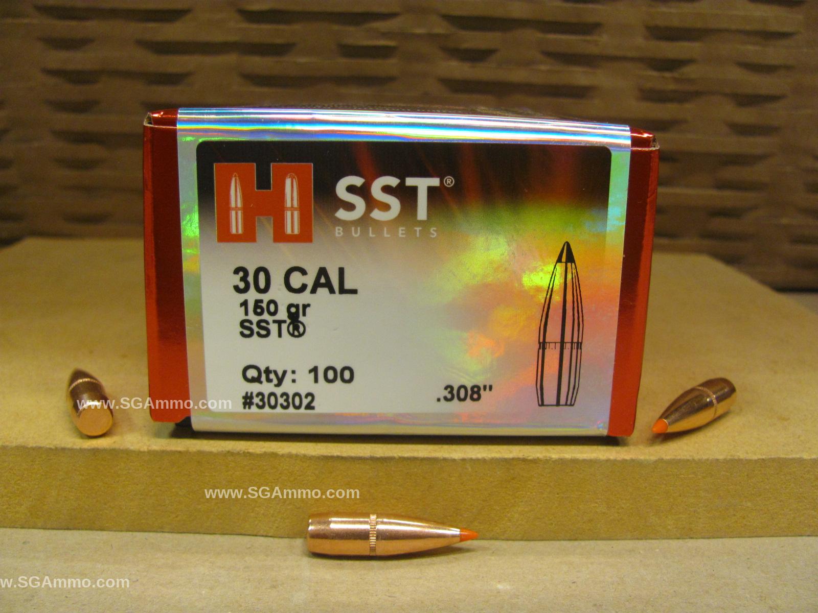 100 Count Box - 30 Cal 150 Grain SST Projectile For Handloading .308