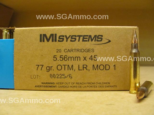 500 Round Case - 5.56mm 77 Grain SMK OTM LR MOD-1 Razorcore IMI Ammo Made by Israel Military Industries