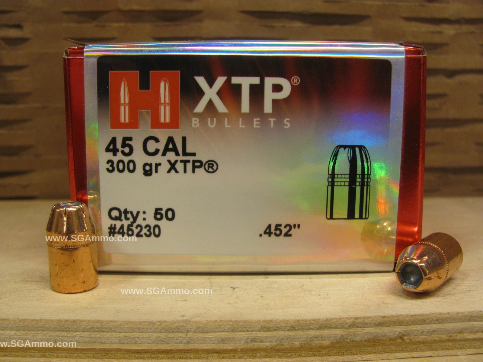 50 Count Box - 45 Cal 300 Grain XTP Projectile For Handloading .452
