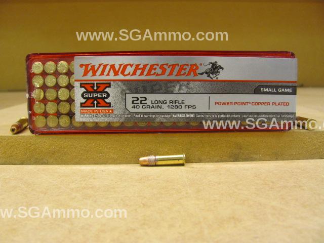 Winchester Super-X High Velocity Ammo 22 Long Rifle 40 Grain