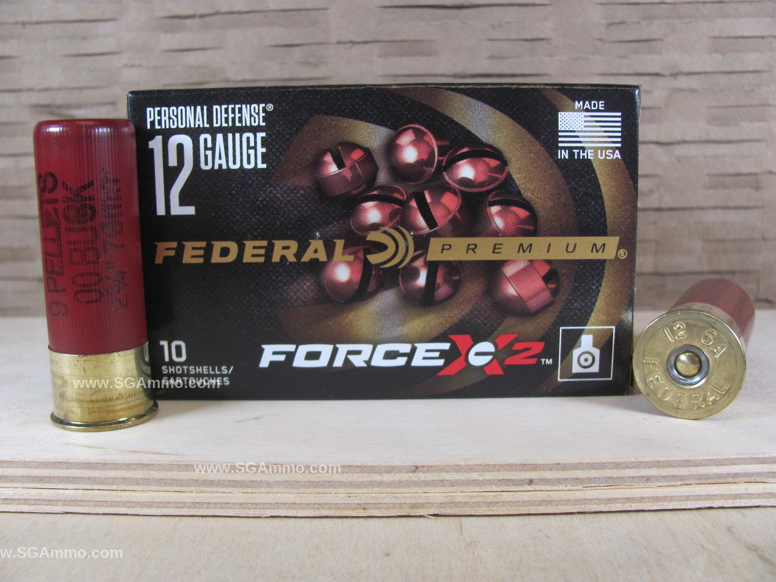 10 Round Box - 12 Gauge 2.75 Inch 9 Pellet 00 Buck Federal ForceX2 Ammo - PD12FX200