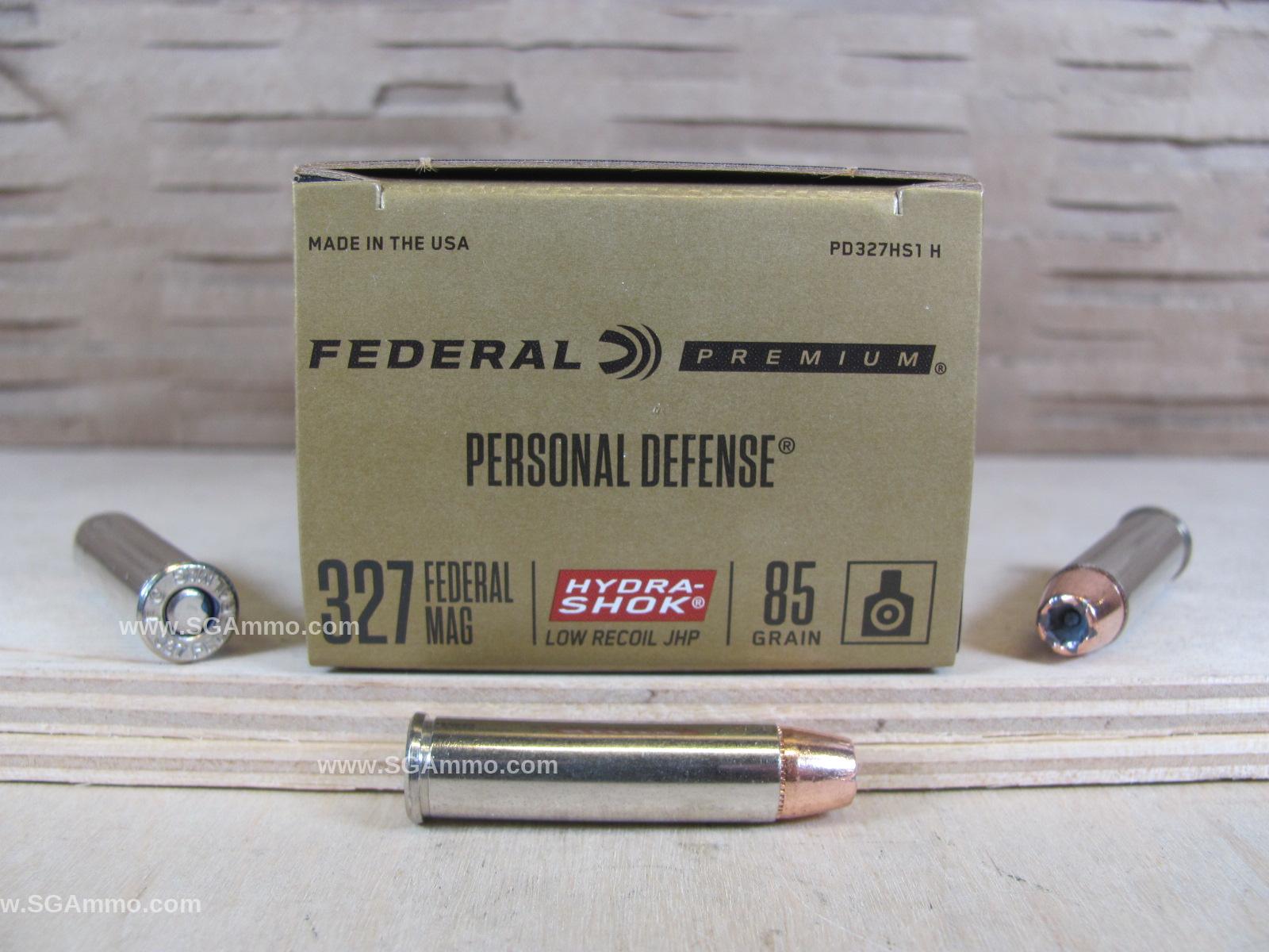 20 Round Box - 327 Magnum Federal Hydra-shok Ammo For Sale - PD327HS1H