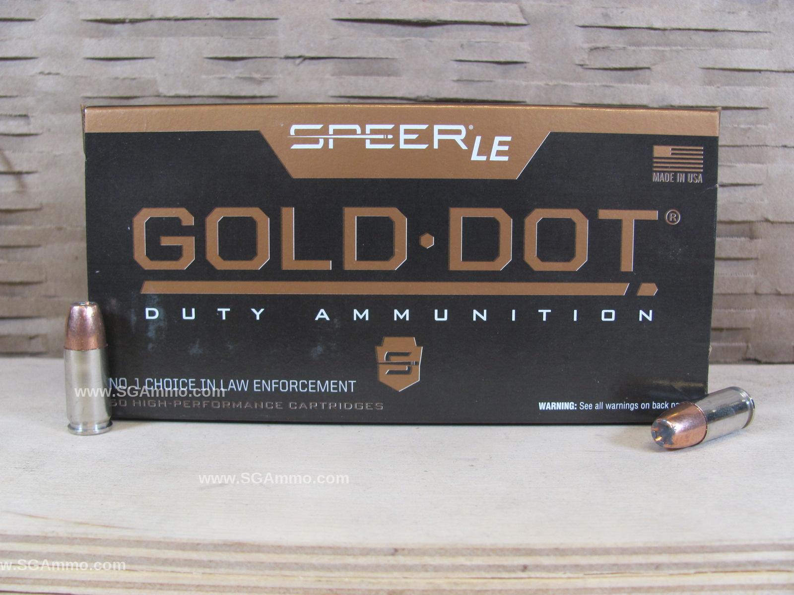 250 Round Plastic Can - 9mm Speer Gold Dot 115 Grain Hollow Point LE Ammo - 53614 - Packed in Small Plastic Canister