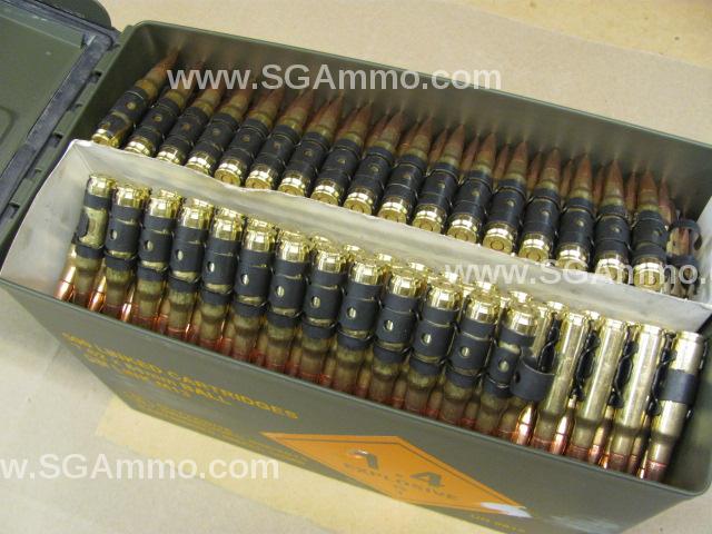 500 Round Can - 7.62x51mm NATO M80 Ball Loaded on M13 Links by CBC Magtech - 762-LINKED