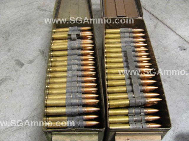 250 Round Can 30 06 Springfield 150 Grain Fmj Ethiopian Surplus Ammo Linked For Browning 1919 Machine Gun Sgammo Com