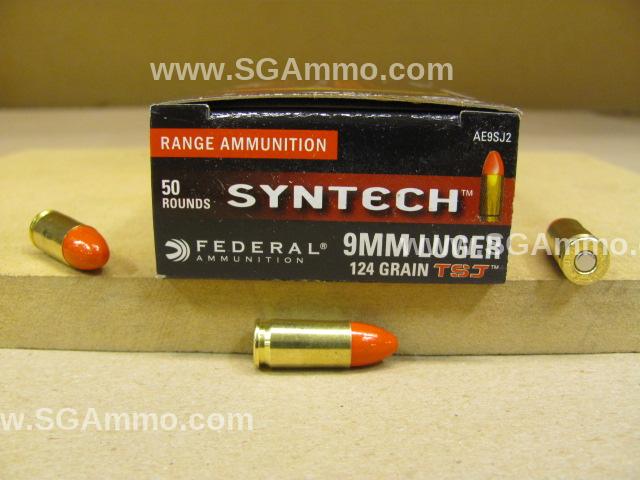 500 Round Case - 9mm Luger 124 Grain TSJ Federal Syntech American Eagle Ammo - AE9SJ2