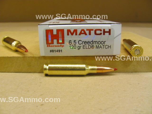 200 Round Case - 6.5 Creedmoor 120 Grain Hornady ELD Match Ammo 81491