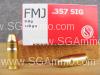 50 Round Box - 357 Sig 140 Grain FMJ Ammo by Sellier bellot -SB357SIG - READ DESCRIPTION NOTICE