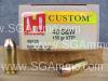 200 Round Case - 40 Cal SW Hornady 155 Grain XTP Ammo - 9132