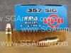 50 Round Box - 357 Sig Prvi Partizan 125 Grain FPJ Ammo PPH357S