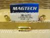 50 Round Box - 380 Auto 95 Grain FMJ Ammo by Magtech - 380A
