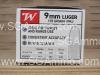 50 Round Box - 9mm Luger FMJ 115 Grain Winchester White Box Ammo - W9MM50
