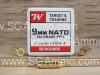 50 Round Box - 9mm NATO 124 Grain FMJ Winchester Target and Training Ammo