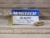 1000 Round Case - 32 Auto 71 Grain FMJ Ammo by Magtech - 32A