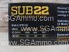 100 Round Box - 22 LR 45 Grain Round Nose Subsonic in Semi-Auto Handguns 1060 FPS Browning Ammo - B194122102