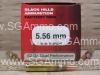50 Round Box of 5.56mm 62 Grain Dual Performance Hollow Point Black Hills Ammo