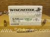 20 Round Box - 5.56mm 62 Grain FMJ M855 Green Tip Winchester Lake City Ammo - WM855K
