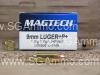 50 Round Box - 9mm Luger +P+ 115 Grain Jacketed Hollow Point Ammo by Magtech - 9H