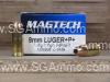 1000 Round Case - 9mm Luger +P+ 115 Grain Jacketed Hollow Point Ammo by Magtech - 9H