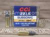 100 Round Plastic Pack - CCI 22 LR Subsonic 40 Grain Hollow Point Ammo - 0056