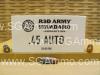 500 Round Case - 45 Auto 230 Grain FMJ Red Army Standard Steel Case Ammo - AM3262