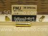 50 Round Box - 38 Special FMJ 158 Grain Sellier Bellot Ammo - SB38P
