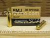 500 Round Can - 38 Special FMJ 158 Grain Sellier Bellot Ammo - SB38P - Packed in M19A1 Canister