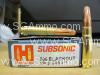 20 Round Box - 300 Blackout 190 Grain Sub-X Hornady Subsonic Ammo - 80877