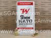 1000 Rounds - 9mm NATO 124 Grain Winchester Mil-spec Ammo - Q4318 