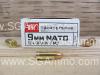 1000 Rounds - 9mm NATO 124 Grain Winchester Mil-spec Ammo - Q4318 