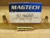 50 Round Box - 357 Mag 158 Grain FMJ Flat Point Ammo by Magtech - 357D