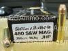 20 Round Box - 460 SW Magnum 255 Grain JHP Ammo by Sellier Bellot - SB460BJHP