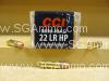100 Round Box - 22 LR CCI Mini-Mag HP 36 Grain Copper Hollow Point - 0031
