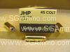 600 Round Case - 45 Colt 230 Grain JHP Hollow Point Ammo Made By Sellier Bellot - SB45F