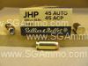 1000 Round Case - 45 Auto 230 Grain JHP Hollow Point Ammo by Sellier Bellot - SB45C