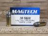 50 Round Box - 38 SW 146 Grain Lead Round Nose Ammo by Magtech - 38SWA