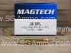 50 Round Box - 38 Special 130 Grain FMJ-Flat Ammo by Magtech - 38T