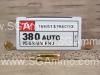 1000 Rounds - 380 Auto / ACP Winchester 95 Grain FMJ - Q4206
